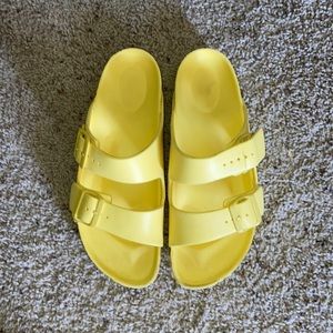 Yellow Birkenstock Arizona waterproof style